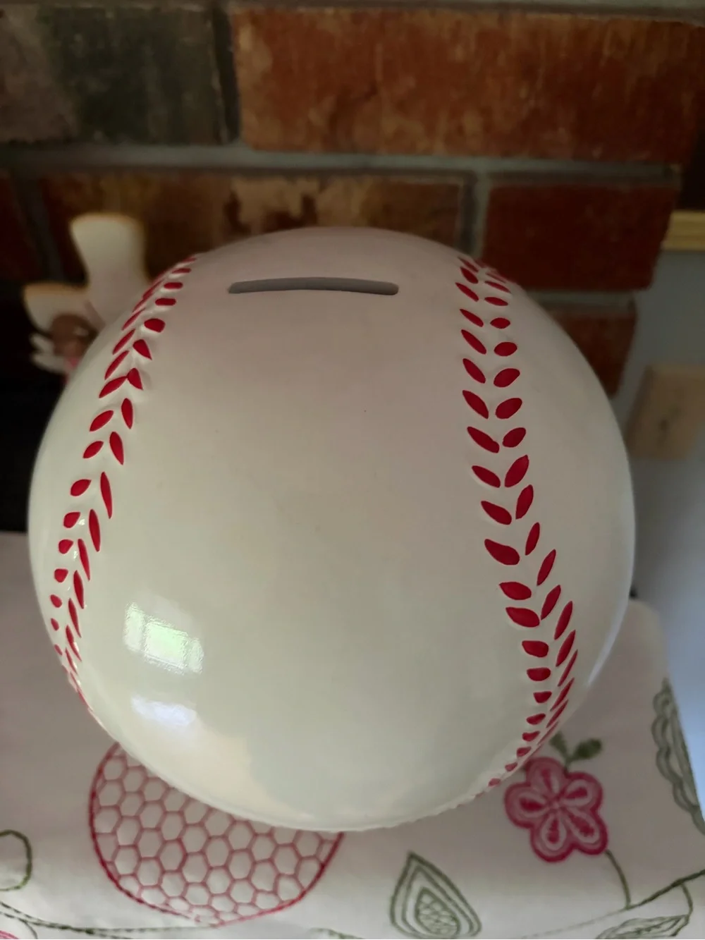 Fab Starpoint Baseball Shaped Piggy Bank, NWOT